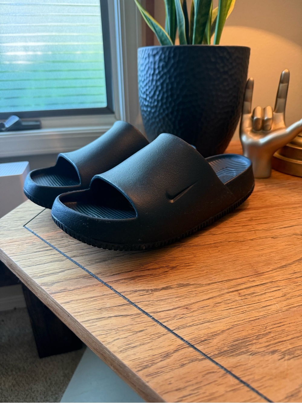 Nike Men's Black Slide Sandals - Simple Slip-On Comfort